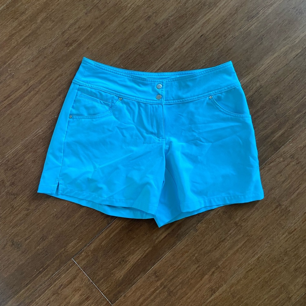 light blue golf shorts